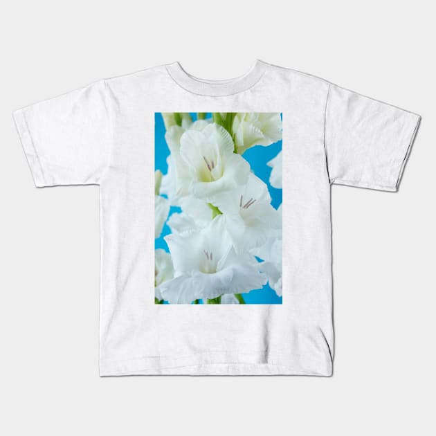 Gladiolus  'White Friendship' Kids T-Shirt by chrisburrows